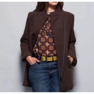 Cabi Legacy Topper brown coat size medium -40 chest / 31” long